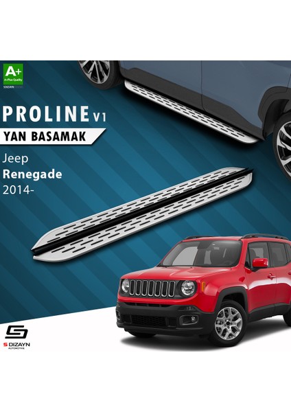 Jeep Renegade OEM Still Pro V1 Aluminyum Yan Basamak 173 Cm 2014 Üzeri A+ Kalite