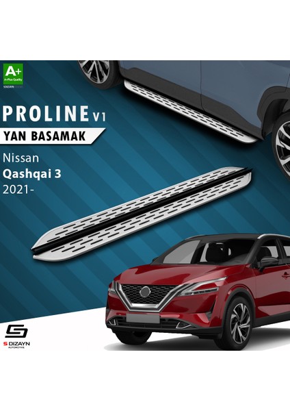 Nissan Qashqai 3 OEM Still Pro V1 Aluminyum Yan Basamak 173 Cm 2021 Üzeri A+ Kalite