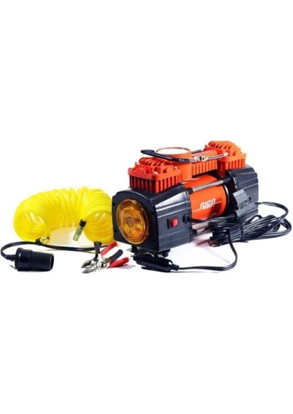 Beyaz Metal Hava Kompresör Çakmaklı Kompresör Çift Silindir 12 Volt