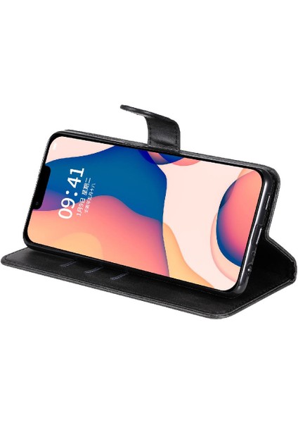 Iphone 14 Için Kılıf Koruyucu Kapak Fermuar Deri Kart Yuvası Tutucular (Yurt Dışından)