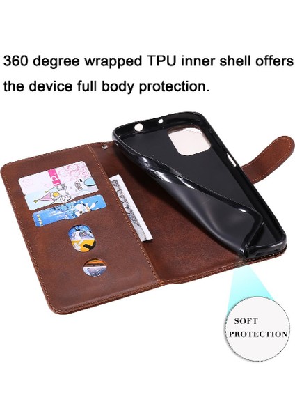 Motorola Moto G9 Artı Fermuar Deri Kart Yuvası Sahipleri Için Kılıf Kapak (Yurt Dışından) fırsatları