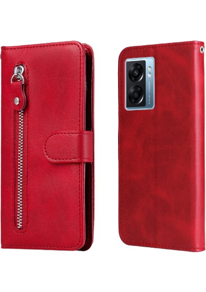 Oppo A57 5g Kart Yuvası Sahipleri Için Kılıf Koruyucu Kapak Fermuar Deri (Yurt Dışından)