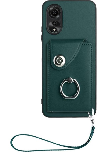 Oppo A38 4g Kart Yuvası Sahipleri Için Kılıf Deri Koruyucu Kapak El Kayışı (Yurt Dışından) modelleri