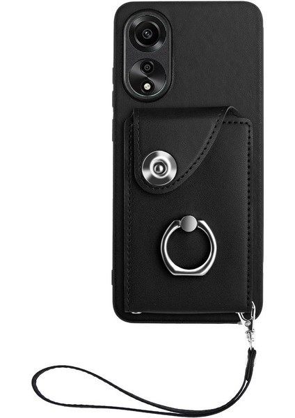 Oppo A78 4g Koruyucu Kapak Için Kılıf El Kayışı Deri Kart Yuvası Tutucular (Yurt Dışından) fırsatları