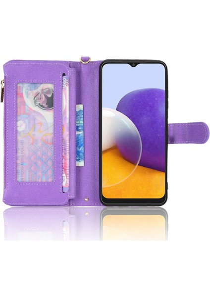 Samsung Galaxy A22 5g Manyetik Pu Deri Flip Kart Tutucu Kapak (Yurt Dışından) fırsatları