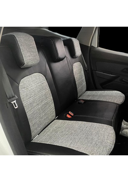Dacia Duster Araca Özel Oto Koltuk Kılıfı - Keten ve Deri