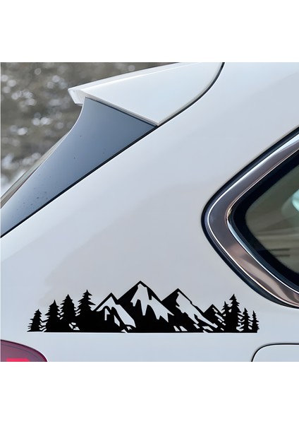 Dağ ve Ağaç Resmi Oto Araba Cam Sticker Çıkartma Bilgisayarlar,kamyonlar, Motosikletler Için