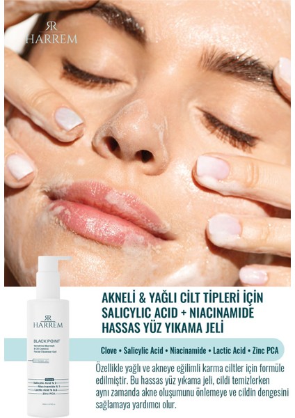 Akneli&yağlı Cilt Tipleri Için Saliyclic Acid+Niacinamide Hassas Yüz Yıkama Jeli 200 ml Black P.int