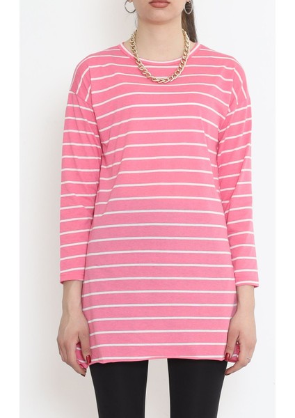 Çizgili Tunik Pembe - 11313.1567.