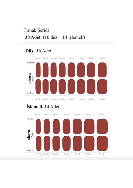 N Addict Manikür Jel Tırnak 30 Adet, 2 Kullanım