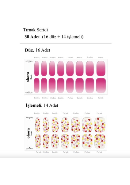 Love Manikür Jel Tırnak 30 Adet, 2 Kullanım