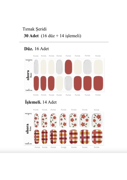 N Check Camellia Jel Tırnak 30 Adet 2 Kullanım