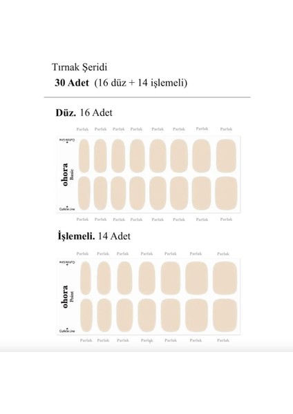 N Cream Base Jel Tırnak 30 Adet, 2 Kullanım