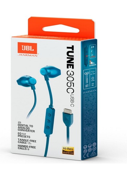 Jbl Tune 305C Usb-C Kulakiçi Kablolu Kulaklık