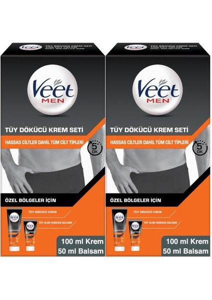 Özel Bölgeler İçin Tüy Dökücü Krem Seti 100&50 ml x2