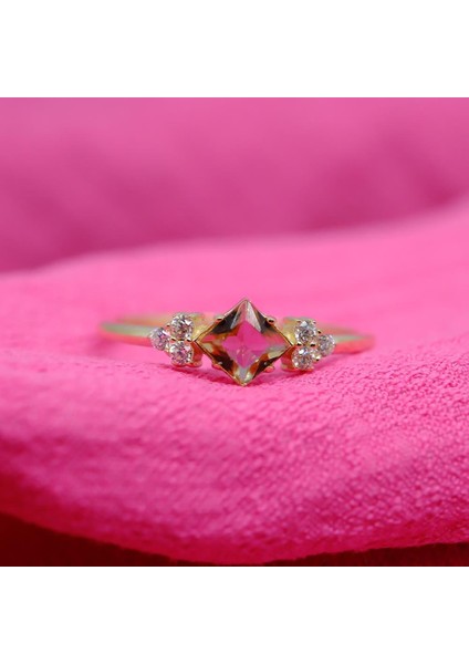 Gümüş Yüzük - Zultanit Taşlı Alyans Yüzük-0.40Karat Topaz Evlilik Teklifi 925 Ayar Kadın Gümüş Yüzük fırsatları