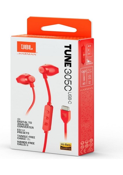 Jbl Tune 305C Usb-C Kulakiçi Kablolu Kulaklık