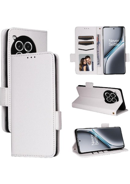 Oneplus Ace 3 Pro Için Flip Case Yan Toka Cüzdan Kart Yuvaları Tutucu Pu (Yurt Dışından)
