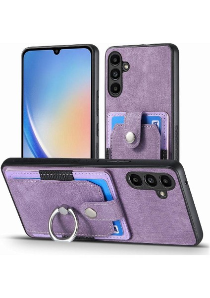Samsung Galaxy A34 5g Için Kılıf Halka Tutucu Standı Crad Yuvası Manyetik Araba (Yurt Dışından)