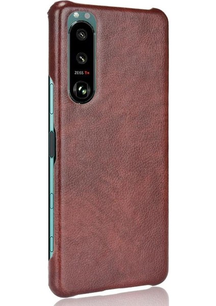 Sony Xperia 5 Iıı Için Retro Kılıf Anti Scratch Retro Lychee Desen Kapak (Yurt Dışından) modelleri