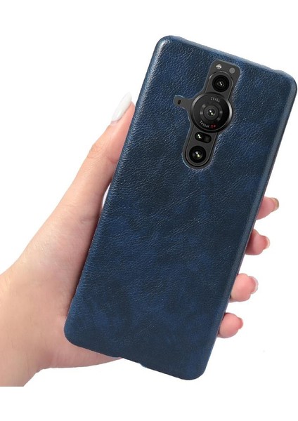 Sony Xperia Pro-I Koruyucu Kapak Için Retro Kılıf Lychee Desen Retro (Yurt Dışından)