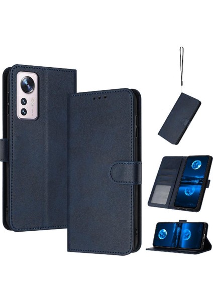 Kart ile Toka Kickstand Saf Renk ile Xiaomi 12 Lite Için Flip Case (Yurt Dışından)