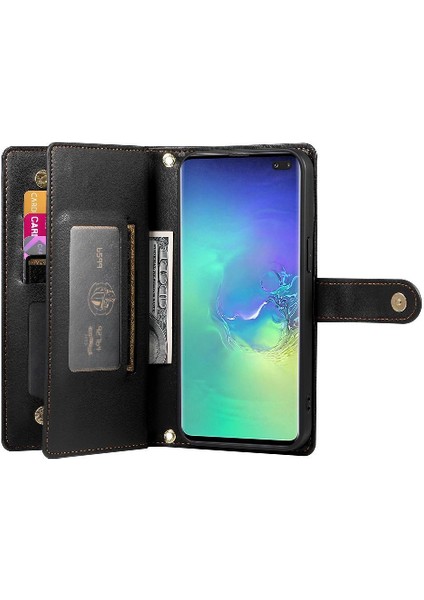 Samsung Galaxy S10 Artı Çok Fonksiyonlu Kart Yuvaları Bilek Için Flip Case (Yurt Dışından) fırsatları