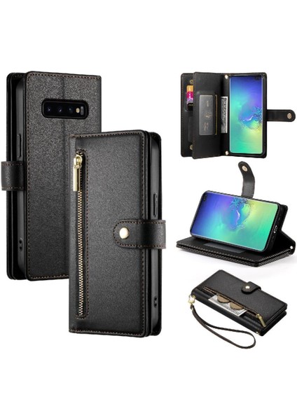 Samsung Galaxy S10 Artı Çok Fonksiyonlu Kart Yuvaları Bilek Için Flip Case (Yurt Dışından) indirimleri