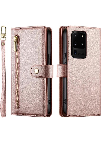 Samsung Galaxy S20 Ultra Çok Fonksiyonlu Kart Yuvaları Cüzdan Için Flip Case (Yurt Dışından)