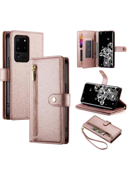 Samsung Galaxy S20 Ultra Çok Fonksiyonlu Kart Yuvaları Cüzdan Için Flip Case (Yurt Dışından) fırsatları