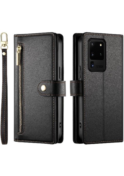 Samsung Galaxy S20 Ultra Çok Fonksiyonlu Kart Yuvaları Cüzdan Için Flip Case (Yurt Dışından)