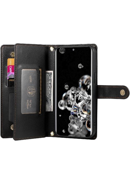 Samsung Galaxy S20 Ultra Çok Fonksiyonlu Kart Yuvaları Cüzdan Için Flip Case (Yurt Dışından) fırsatları