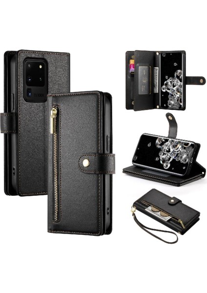 Samsung Galaxy S20 Ultra Çok Fonksiyonlu Kart Yuvaları Cüzdan Için Flip Case (Yurt Dışından) indirimleri