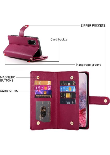 Samsung Galaxy S20 Kickstand Cüzdan Bölmesi Kart Yuvaları Için Flip Case (Yurt Dışından) fırsatları