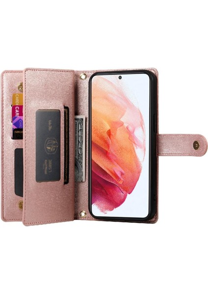 Samsung Galaxy S21 Bilek Kayışı Çok Fonksiyonlu Kart Yuvaları Için Flip Case (Yurt Dışından) indirimleri