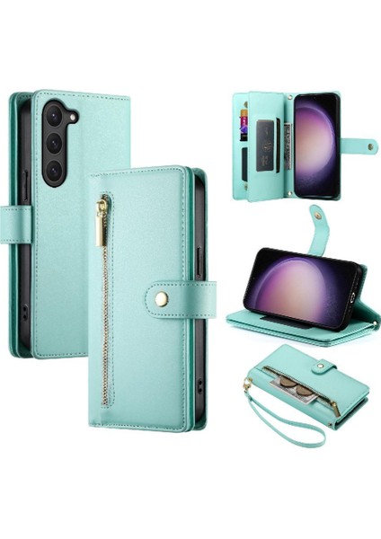 Samsung Galaxy S23 Bilek Kayışı Çok Fonksiyonlu Kart Yuvaları Için Flip Case (Yurt Dışından) modelleri