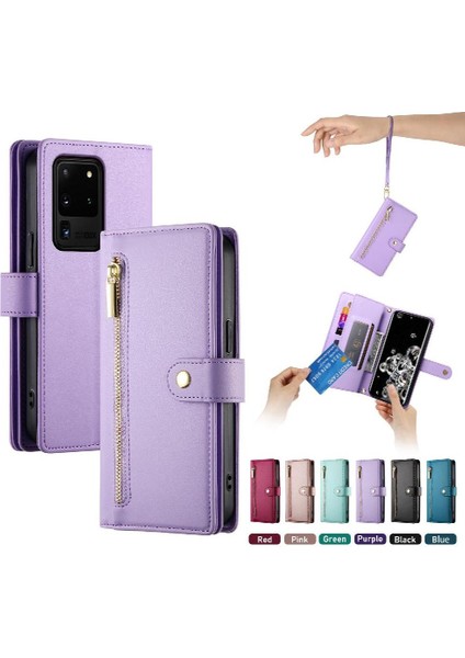 Samsung Galaxy S20 Ultra Çok Fonksiyonlu Kart Yuvaları Cüzdan Için Flip Case (Yurt Dışından) modelleri
