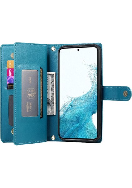 Samsung Galaxy S22 Cüzdan Bölmesi Çok Fonksiyonlu Kart Için Flip Case (Yurt Dışından) modelleri