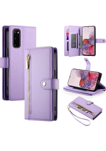 Samsung Galaxy S20 Kickstand Cüzdan Bölmesi Kart Yuvaları Için Flip Case (Yurt Dışından)