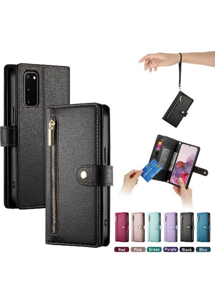 Samsung Galaxy S20 Kickstand Cüzdan Bölmesi Kart Yuvaları Için Flip Case (Yurt Dışından) modelleri