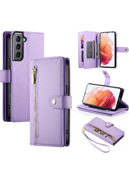 Samsung Galaxy S21 Bilek Kayışı Çok Fonksiyonlu Kart Yuvaları Için Flip Case (Yurt Dışından) fırsatları