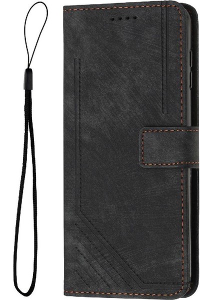 Google Piksel 9 Pro Kickstand Kart Ekleme Pu Deri Için Flip Case (Yurt Dışından)
