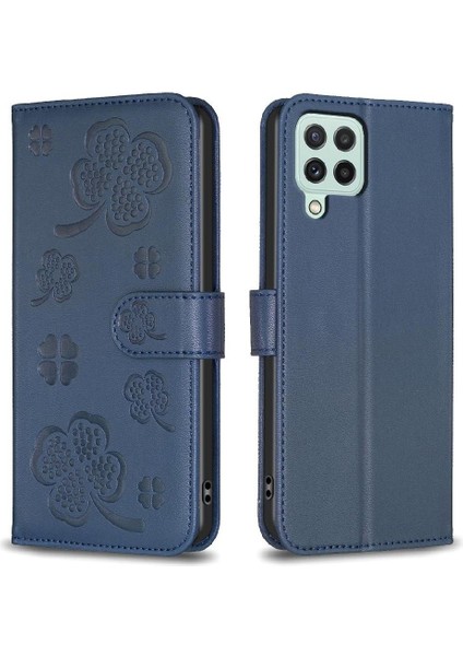 Samsung Galaxy A22 4g Çok Renkli Pu Deri Cüzdan Yonca Için Flip Case (Yurt Dışından)