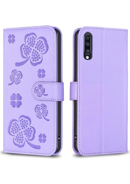 Samsung Galaxy A70 Çok Renkli Cüzdan Yonca Çiçek Kartı Pu Için Flip Case (Yurt Dışından) indirimleri