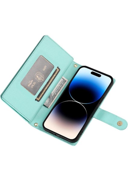 IPhone 14 Pro Bilek Kayışı Cüzdan Bölmesi Kart Yuvaları Için Flip Case (Yurt Dışından) modelleri