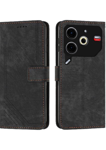 Tecno Pova 6 Neo Pu Deri Cüzdan Kickstand Kart Ekleme Için Flip Case (Yurt Dışından)