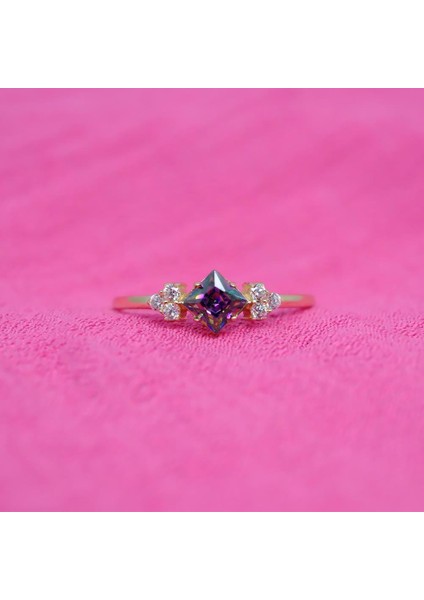 Evlilik Teklifi Altın Yüzük - 14 Ayar Altın 0.40 Karat Mistik Topaz Taşlı Evlilik Teklifi Yüzüğü modelleri