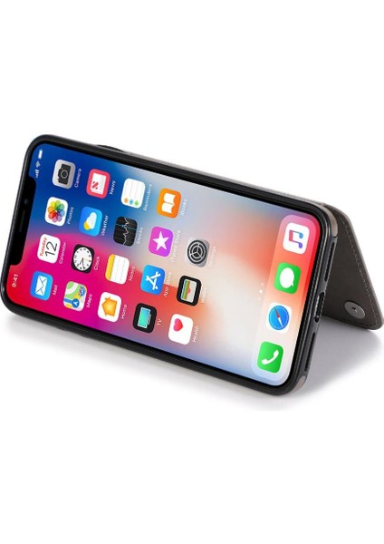 IPhone Xr Desen Çiçek Çift Düğmeler Için Kart Tutucu Kılıf ile Cüzdan (Yurt Dışından) indirimleri