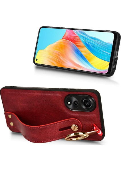 Oppo A78 4g Kolaylık Bilek Kayışı Premium Pu Deri Için Flip Case (Yurt Dışından) fiyatları