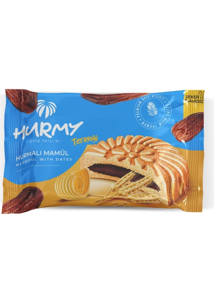 Şeker Ilavesiz Tereyağlı Hurmalı Mamül 60G x 12 Paket